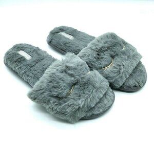 Halluci Womens Slippers Slides Faux Fur Sleepy 7/8